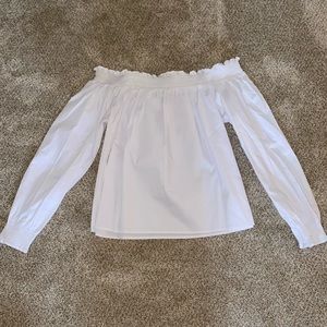 Forever 21 ; Strapless White Long Sleeve ; Size Small ; Lightweight